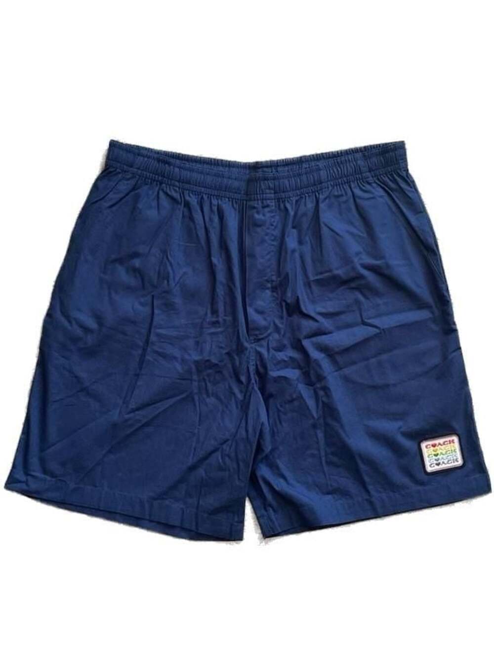 Coach Navy Blue Rainbow Patch Shorts Size L